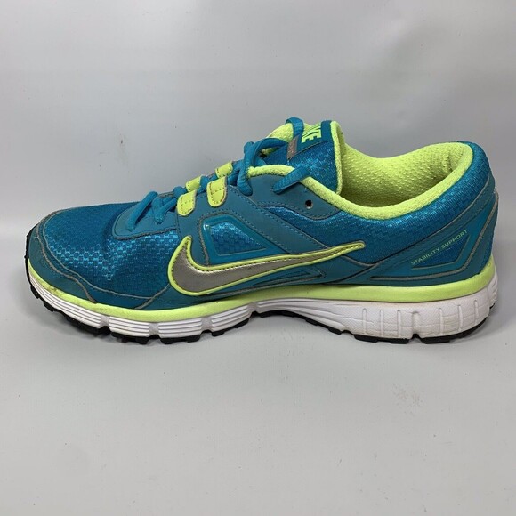 Nike Womens Size 10 Dual Fusion ST 407847-401 Blue Neon Running Shoes Lace Up - Picture 7 of 11